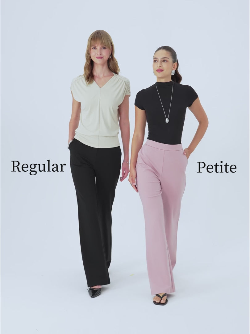 OGLmove Women's Ponte High-Rise Slim Flared Pants