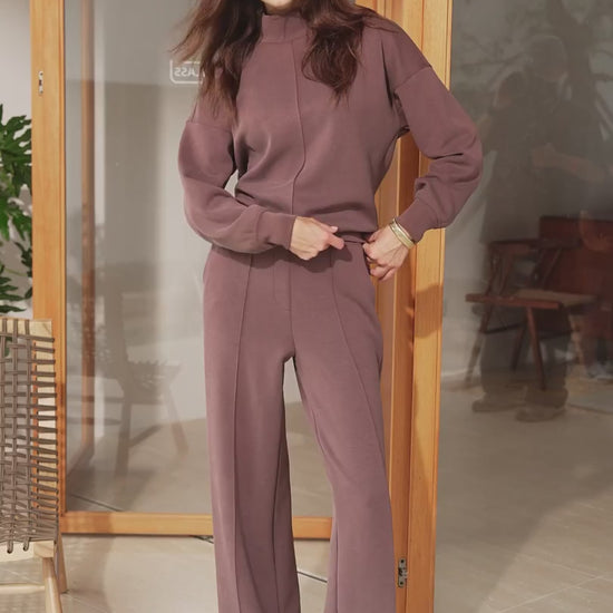 OGLmove Women's Wrinkle-Resistant Mid Rise Straight Leg Pants