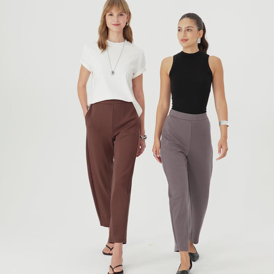 OGLmove Women's Petite TravelEase High-Rise Barrel Pants