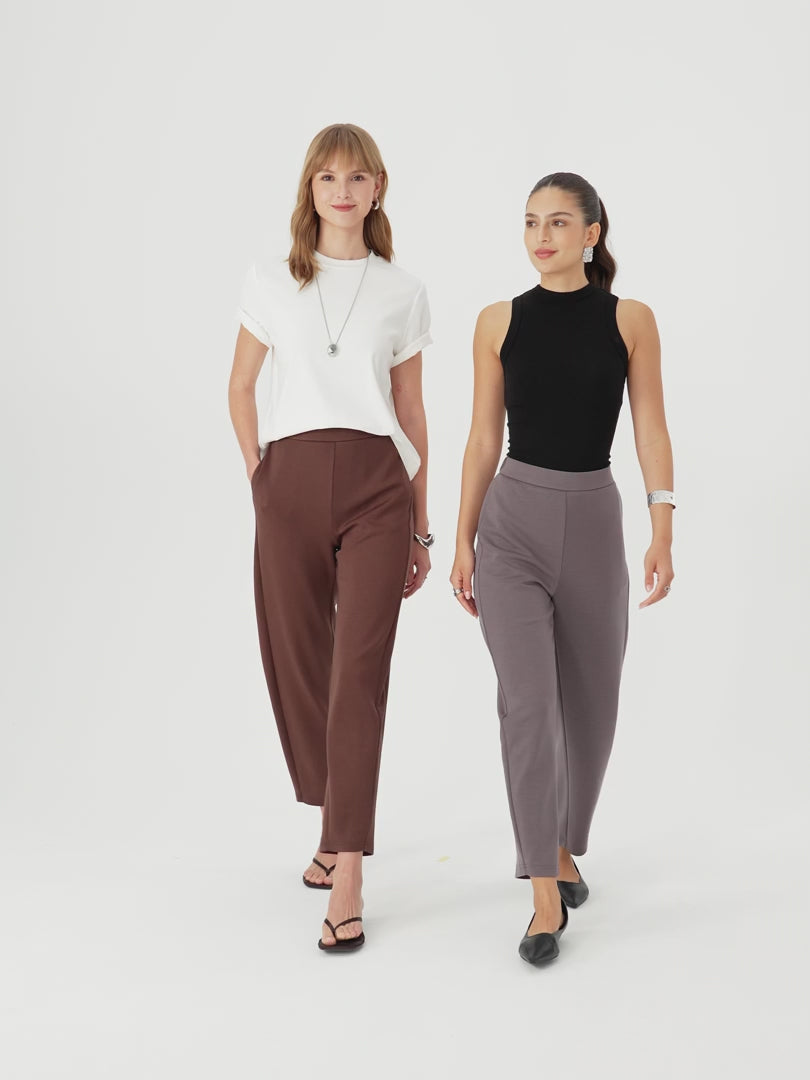 OGLmove Women's Petite TravelEase High-Rise Barrel Pants