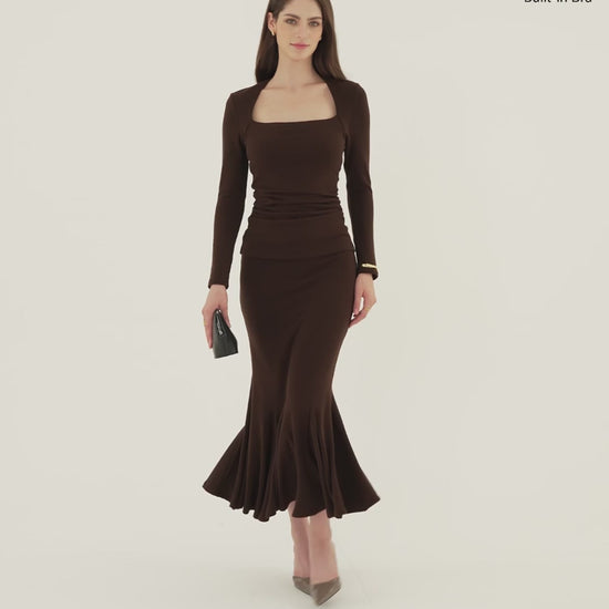 OGLmove Women's Eco-Mousse® Trapeze Neck Ruched Bra Top